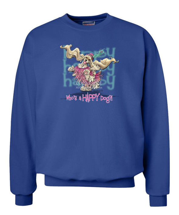 Cocker Spaniel - 2 - Who's A Happy Dog - Sweatshirt