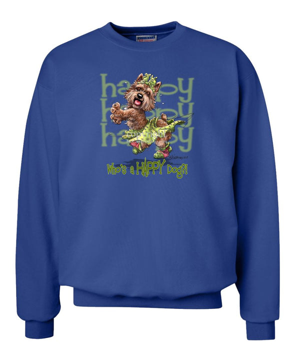 Norwich Terrier - Who's A Happy Dog - Sweatshirt