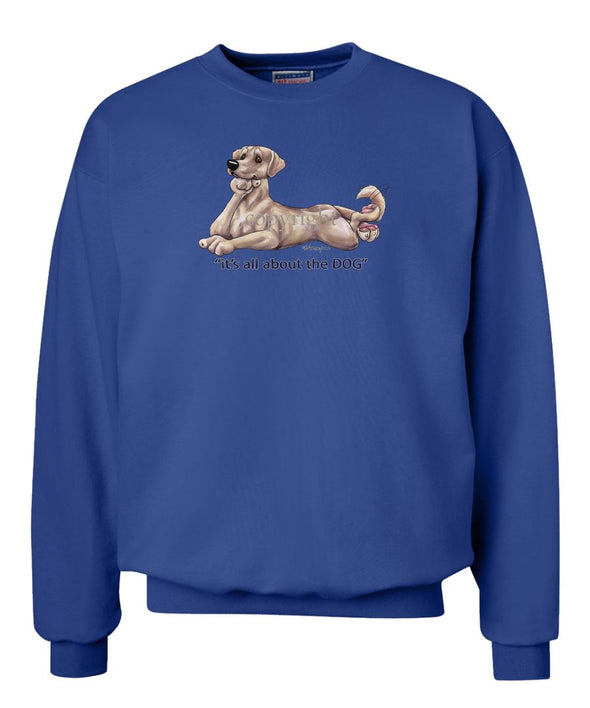 Labrador Retriever  Yellow - All About The Dog - Sweatshirt
