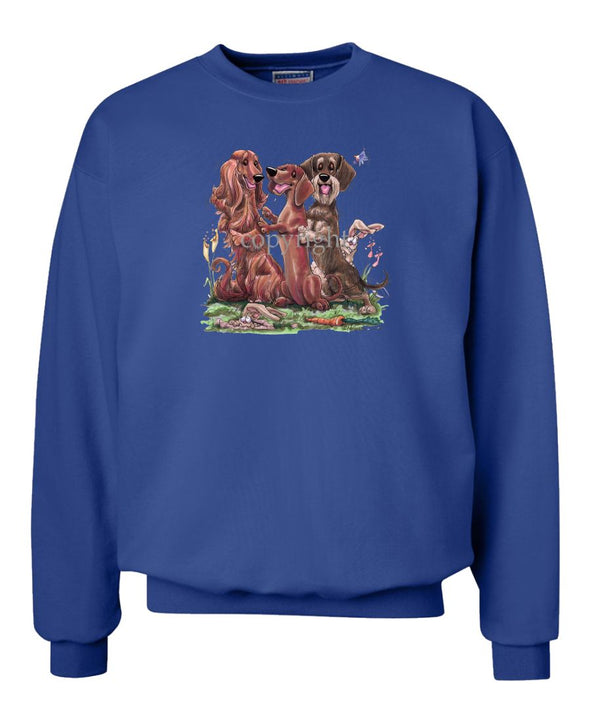 Dachshund - Group Side By Side - Caricature - Sweatshirt