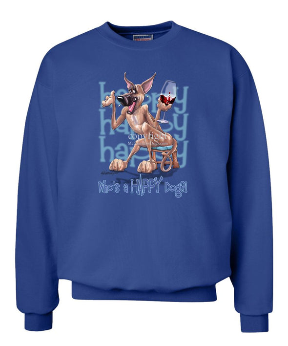 Great Dane - Who's A Happy Dog - Sweatshirt