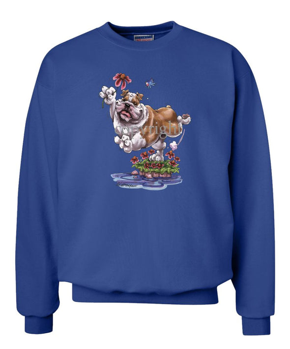 Bulldog - With Flower - Caricature - Sweatshirt
