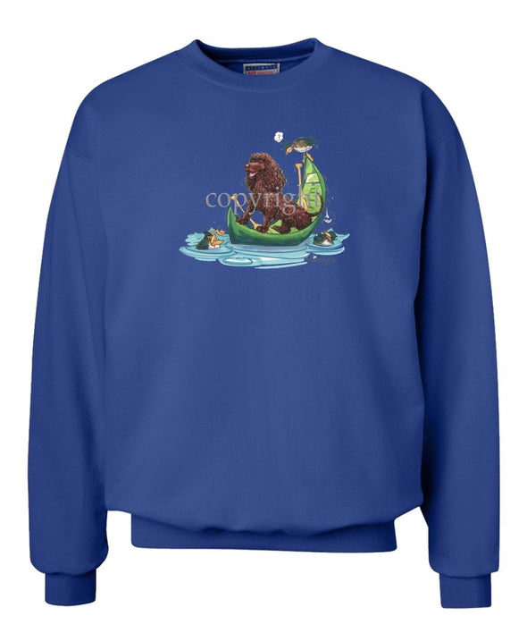 American Water Spaniel - Canoe - Caricature - Sweatshirt