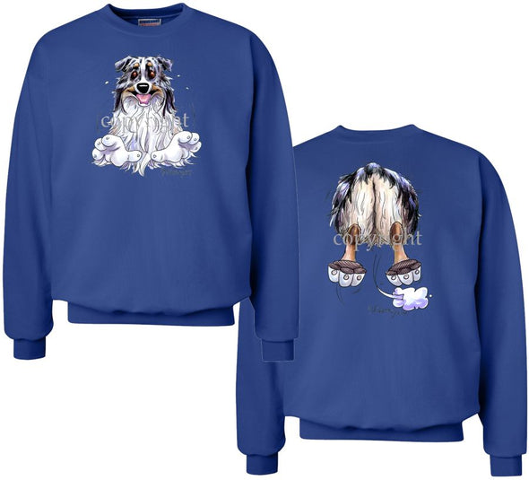 Australian Shepherd  Blue Merl - Coming and Going - Sweatshirt (Double Sided)