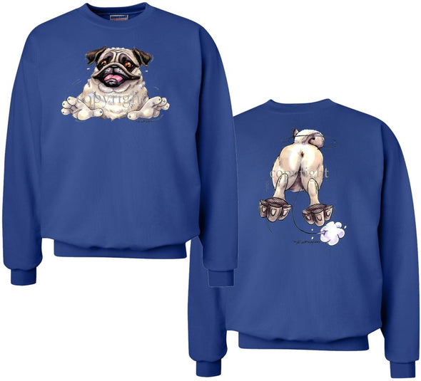 Pug - Coming and Going - Sweatshirt (Double Sided)