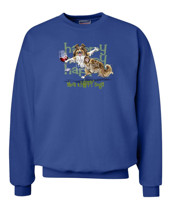 Shetland Sheepdog - 2 - Who's A Happy Dog - Sweatshirt