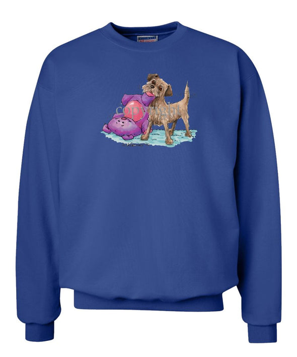 Border Terrier - With Stuffed Toy - Caricature - Sweatshirt