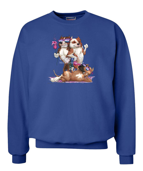 American Staffordshire Terrier - Group Trio - Caricature - Sweatshirt