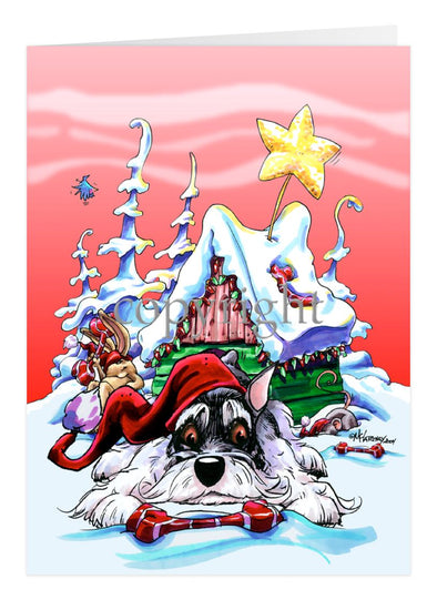 Schnauzer - Doghouse - Christmas Card