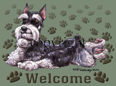 Schnauzer - Welcome - Mat