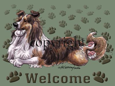 Shetland Sheepdog - Welcome - Mat