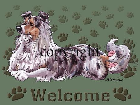 Shetland Sheepdog Blue Merle - Welcome - Mat