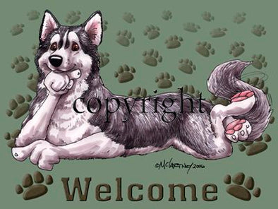 Siberian Husky - Welcome - Mat