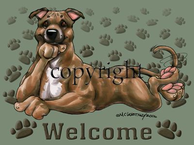 Staffordshire Bull Terrier - Welcome - Mat