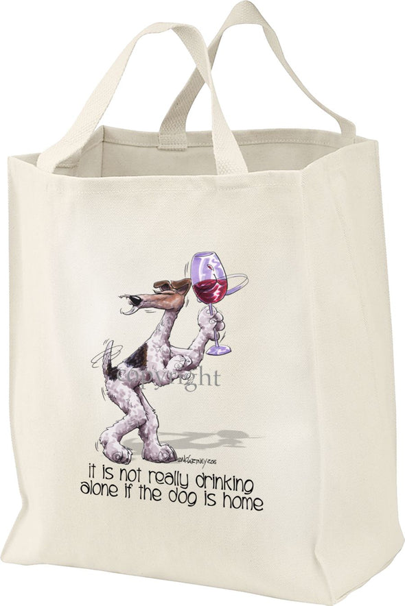 Wire Fox Terrier - It's Not Drinking Alone - Tote Bag