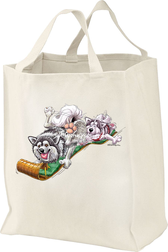 Alaskan Malamute - Toboggan - Mike's Faves - Tote Bag