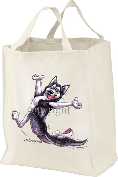 Siberian Husky - Happy Dog - Tote Bag