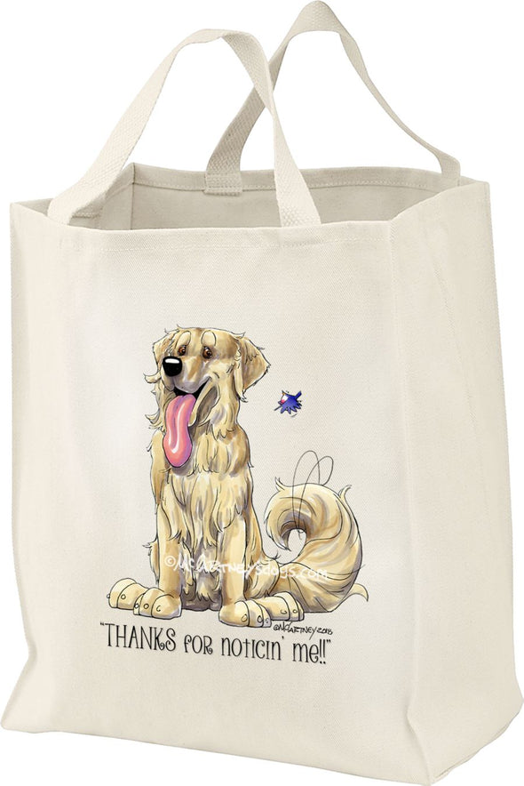 Golden Retriever - Noticing Me - Mike's Faves - Tote Bag