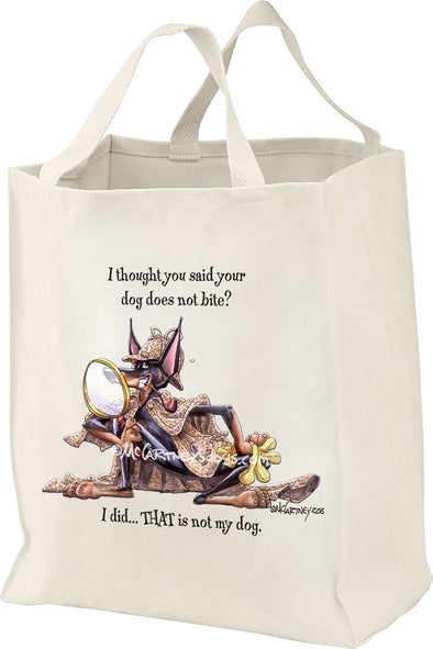 Doberman Pinscher - Detective - Mike's Faves - Tote Bag