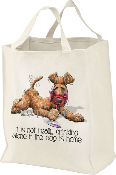 Irish Terrier - It's Not Drinking Alone - Tote Bag