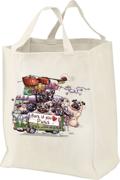 Pug - Bark If You Love Dogs - Tote Bag