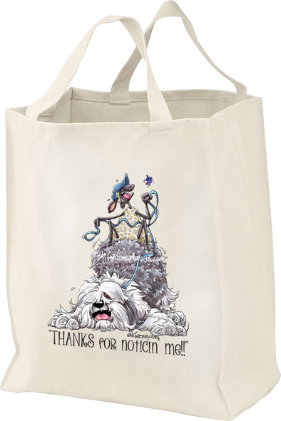 Old English Sheepdog - Noticing Me - Mike's Faves - Tote Bag