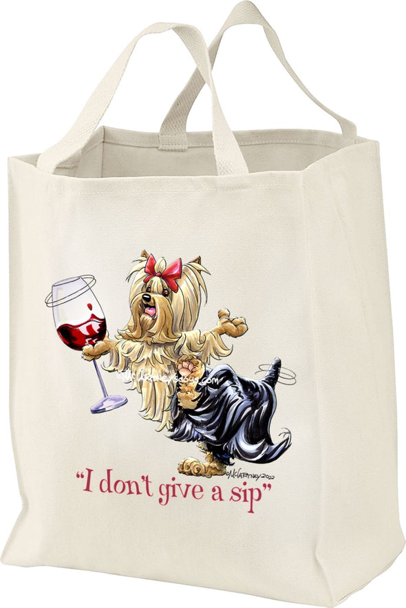 Yorkshire Terrier - I Don't Give a Sip - Tote Bag