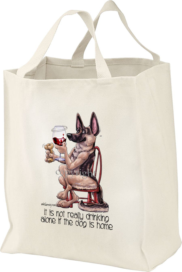 German Shepherd - It's Not Drinking Alone - Tote Bag