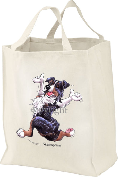 Australian Shepherd  Black Tri - Happy Dog - Tote Bag