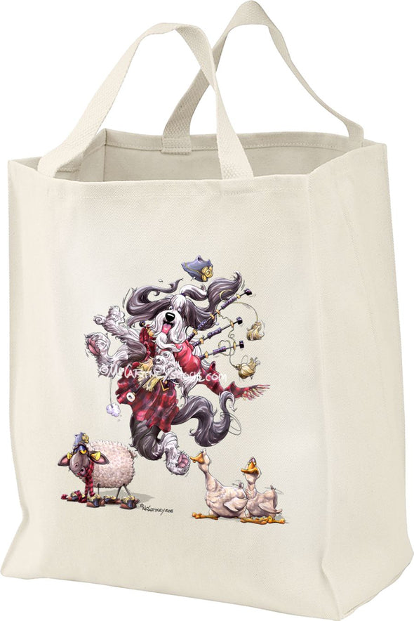 Bearded Collie - Bagpipes - Mike's Faves - Tote Bag