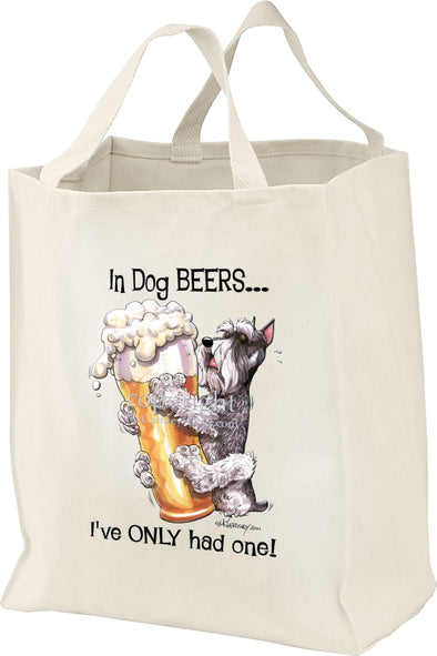 Schnauzer - Dog Beers - Tote Bag