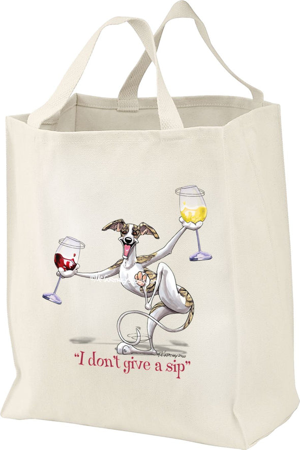 Whippet - I Don't Give a Sip - Tote Bag
