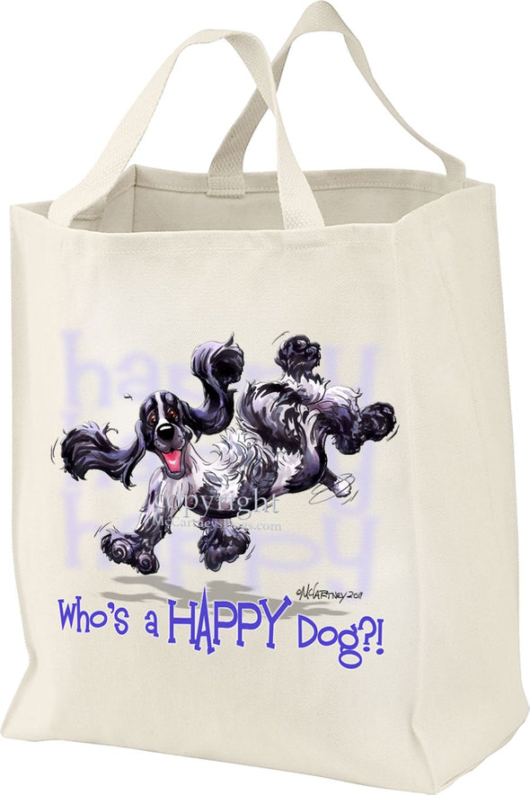 English Cocker Spaniel - Who's A Happy Dog - Tote Bag