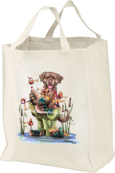 Chesapeake Bay Retriever - Holding Ducks Waders - Mike's Faves - Tote Bag
