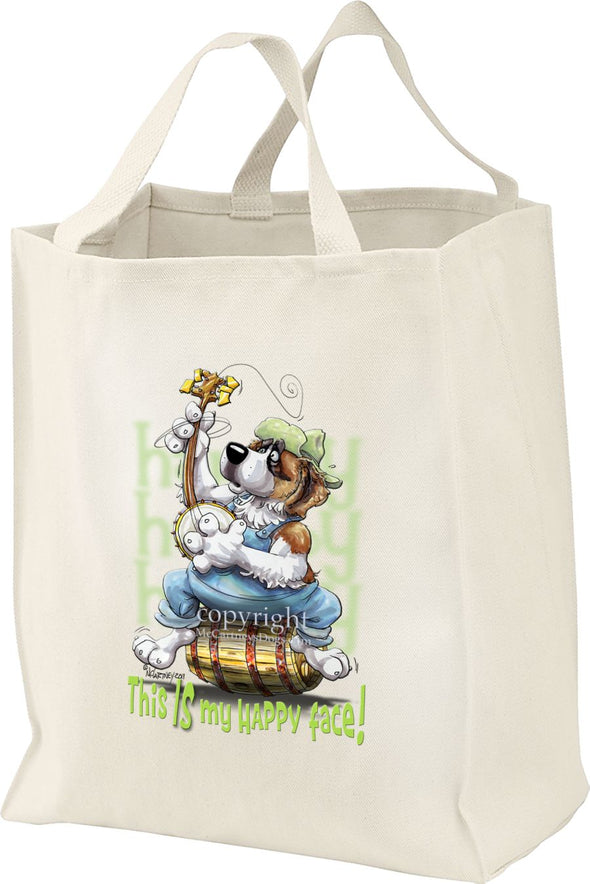 Saint Bernard - Who's A Happy Dog - Tote Bag