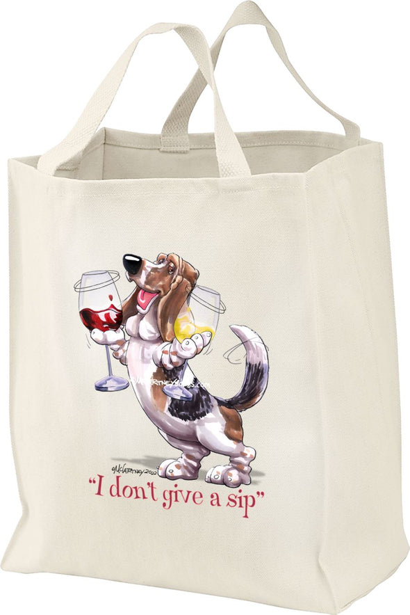 Basset Hound - I Don't Give a Sip - Tote Bag