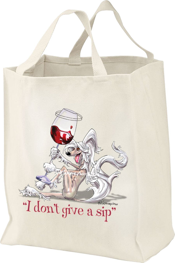 Chinese Crested - I Don't Give a Sip - Tote Bag