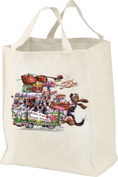 Basset Hound - Bark If You Love Dogs - Tote Bag