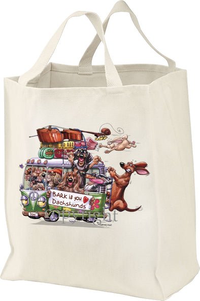 Dachshund - Bark If You Love Dogs - Tote Bag