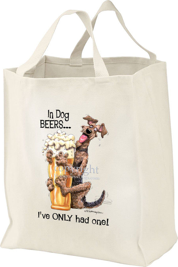 Airedale Terrier - Dog Beers - Tote Bag
