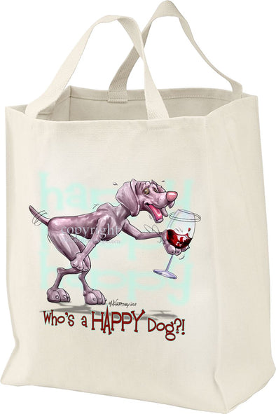 Weimaraner - Who's A Happy Dog - Tote Bag