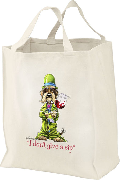 Dachshund  Wirehaired - I Don't Give a Sip - Tote Bag