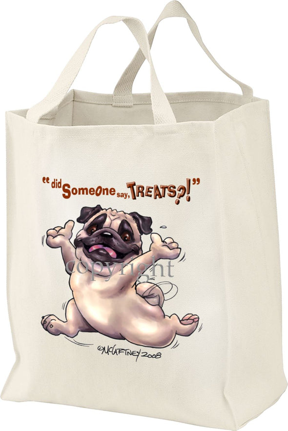 Pug - Treats - Tote Bag