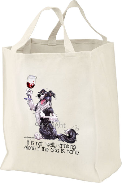 Border Collie - It's Not Drinking Alone - Tote Bag