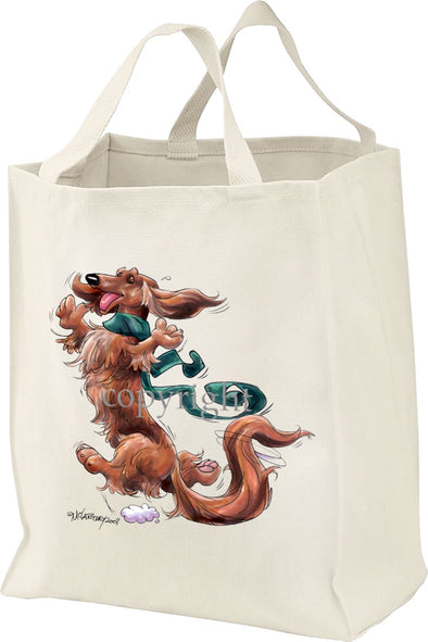 Dachshund  Longhaired - Happy Dog - Tote Bag