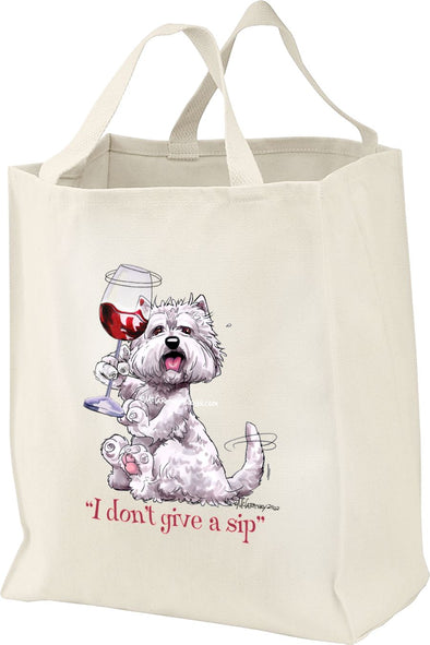 West Highland Terrier - I Don't Give a Sip - Tote Bag