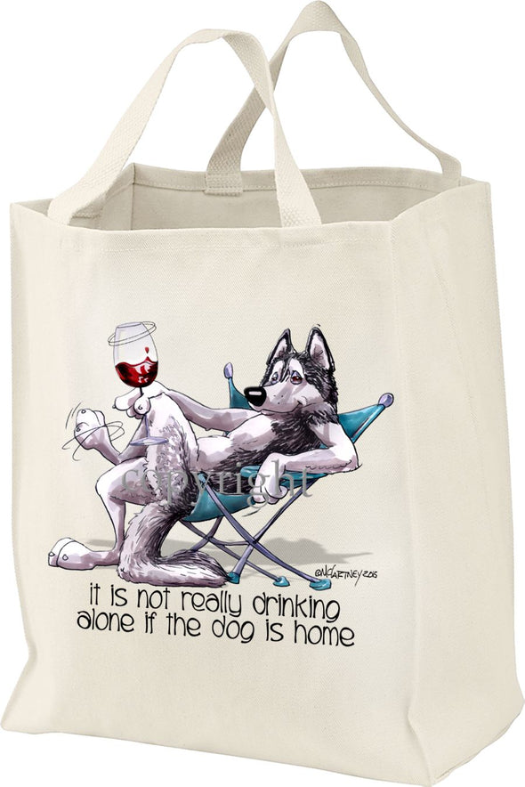 Siberian Husky - It's Not Drinking Alone - Tote Bag
