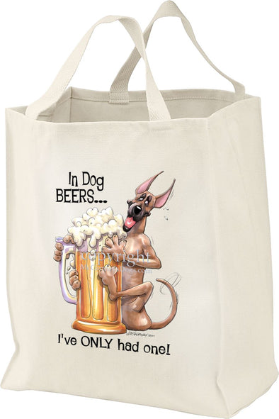 Great Dane - Dog Beers - Tote Bag