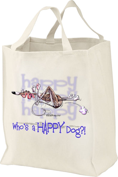 Whippet - Who's A Happy Dog - Tote Bag