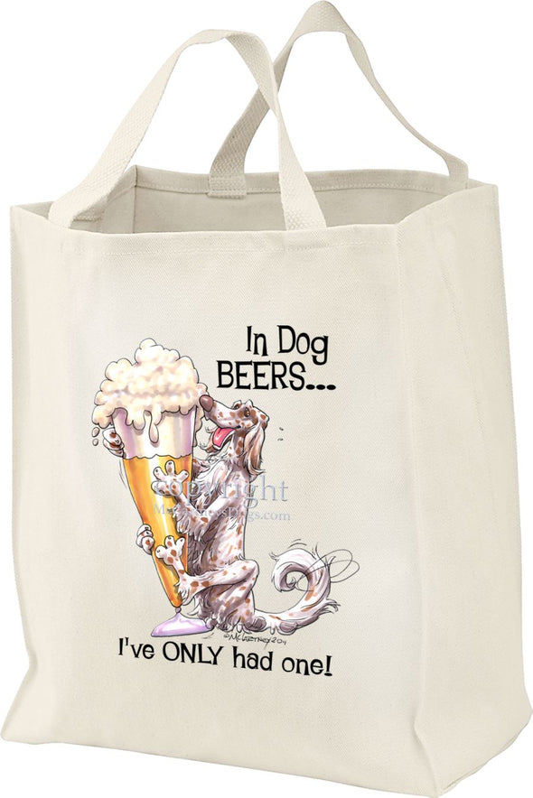 English Setter - Dog Beers - Tote Bag